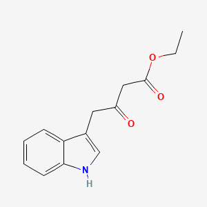 molecular formula C14H15NO3 B8683312 4-(1H-Indol-3-yl)-3-oxo-butanoic acid ethyl ester 