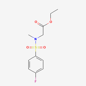 molecular formula C11H14FNO4S B8683332 ethyl 2-(4-fluoro-N-methylphenylsulfonamido)acetate 