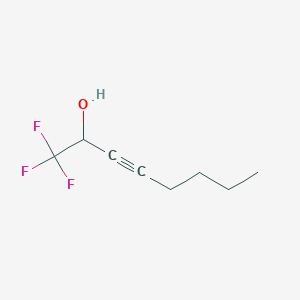 molecular formula C8H11F3O B8683364 1,1,1-Trifluorooct-3-YN-2-OL CAS No. 89524-13-0