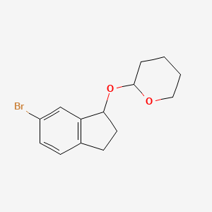 2H-Pyran, 2-[(6-bromo-2,3-dihydro-1H-inden-1-yl)oxy]tetrahydro-