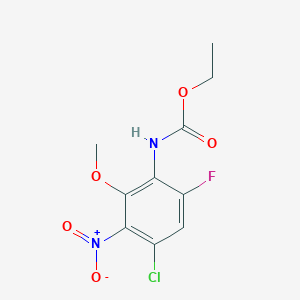 molecular formula C10H10ClFN2O5 B8683397 ethyl N-(4-chloro-6-fluoro-2-methoxy-3-nitrophenyl)carbamate CAS No. 188788-08-1