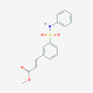 molecular formula C16H15NO4S B8683420 Methyl 3-[3-(phenylsulfamoyl)phenyl]prop-2-enoate 