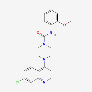 molecular formula C21H21ClN4O2 B8683462 4-(7-chloro-4-quinolinyl)-N-(2-methoxyphenyl)-1-piperazinecarboxamide 