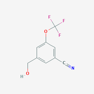 molecular formula C9H6F3NO2 B8683473 3-(Hydroxymethyl)-5-(trifluoromethoxy)benzonitrile 