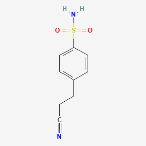 molecular formula C9H10N2O2S B8683476 4-(2-Cyanoethyl)benzene-1-sulfonamide CAS No. 88961-77-7