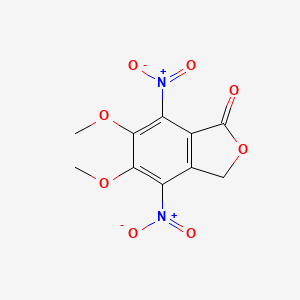 molecular formula C10H8N2O8 B8683484 5,6-dimethoxy-4,7-dinitro-3H-2-benzofuran-1-one CAS No. 90771-85-0