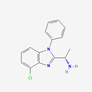 molecular formula C15H14ClN3 B8683509 (S)-1-(4-Chloro-1-phenyl-1H-benzo[D]imidazol-2-YL)ethanamine CAS No. 1393176-11-8
