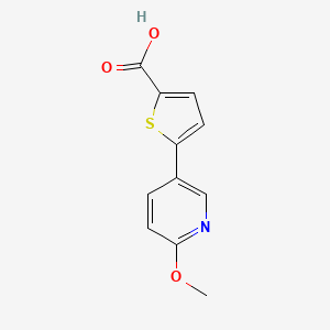 molecular formula C11H9NO3S B8683513 5-(6-methoxypyridin-3-yl)thiophene-2-carboxylic Acid CAS No. 370864-63-4