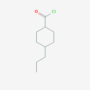 molecular formula C10H17ClO B8683532 Cyclohexanecarbonyl chloride, 4-propyl-, trans- 