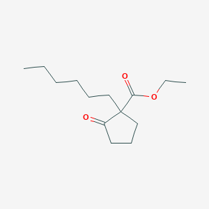 molecular formula C14H24O3 B8683539 Ethyl 1-hexyl-2-oxocyclopentane-1-carboxylate CAS No. 36370-13-5