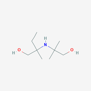 molecular formula C9H21NO2 B8683601 2-[(1-Hydroxy-2-methylpropan-2-yl)amino]-2-methylbutan-1-ol CAS No. 90017-23-5