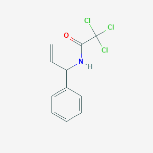 molecular formula C11H10Cl3NO B8683606 Acetamide, 2,2,2-trichloro-N-(1-phenyl-2-propenyl)- CAS No. 59874-90-7