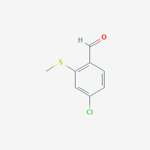molecular formula C8H7ClOS B8683609 4-Chloro-2-(methylthio)benzaldehyde CAS No. 176107-15-6