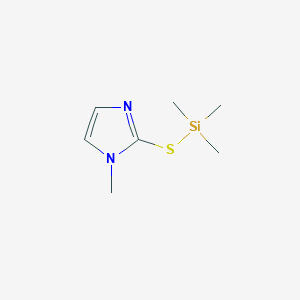 molecular formula C7H14N2SSi B8683617 1-Methyl-2-[(trimethylsilyl)sulfanyl]-1H-imidazole CAS No. 81589-03-9
