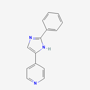 molecular formula C14H11N3 B8683618 4-(2-phenyl-1H-imidazol-4-yl)pyridine CAS No. 234766-97-3