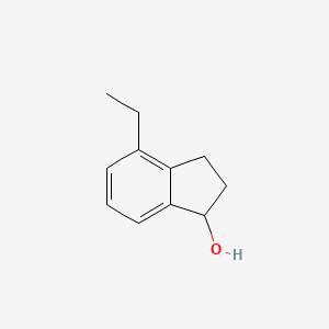 molecular formula C11H14O B8683639 4-Ethylindan-1-ol 