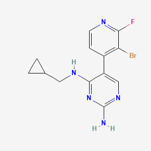 5-(3-Bromo-2-fluoropyridin-4-yl)-N4-(cyclopropylmethyl)pyrimidine-2,4-diamine