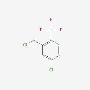 molecular formula C8H5Cl2F3 B8683649 5-Chloro-2-trifluoromethylbenzyl chloride 