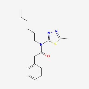 N-Hexyl-N-(5-methyl-1,3,4-thiadiazol-2-YL)-2-phenylacetamide