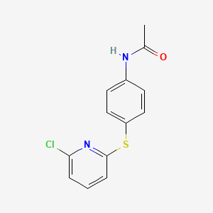 molecular formula C13H11ClN2OS B8683661 N-{4-[(6-Chloropyridin-2-yl)sulfanyl]phenyl}acetamide CAS No. 57191-33-0