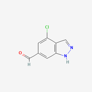 molecular formula C8H5ClN2O B8683668 4-chloro-1H-indazole-6-carbaldehyde 