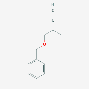 molecular formula C12H14O B8683674 {[(2-Methylbut-3-yn-1-yl)oxy]methyl}benzene 