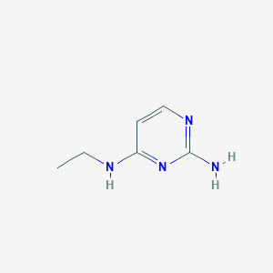 molecular formula C6H10N4 B8683699 2-Amino-6-ethylaminopyrimidine 