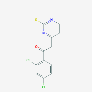 molecular formula C13H10Cl2N2OS B8683712 1-(2,4-Dichlorophenyl)-2-(2-(methylthio)pyrimidin-4-yl)ethanone CAS No. 646528-13-4