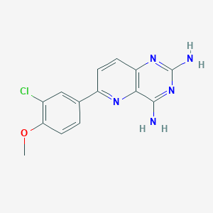 molecular formula C14H12ClN5O B8683777 6-(3-Chloro-4-methoxyphenyl)pyrido[3,2-d]pyrimidine-2,4-diamine CAS No. 897360-46-2