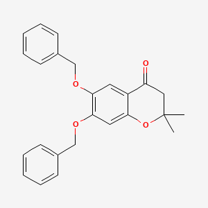 molecular formula C25H24O4 B8683858 6,7-Dibenzyloxy-2,2-dimethyl-4-chromanone 