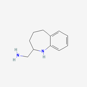 molecular formula C11H16N2 B8683869 2,3,4,5-tetrahydro-1H-1-benzazepin-2-ylmethanamine 