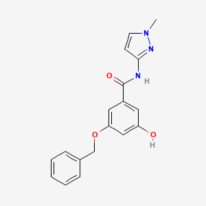 molecular formula C18H17N3O3 B8683902 3-(Benzyloxy)-5-hydroxy-N-(1-methyl-1H-pyrazol-3-yl)benzamide CAS No. 915771-04-9
