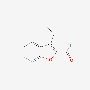 molecular formula C11H10O2 B8683905 3-Ethylbenzofuran-2-carbaldehyde 