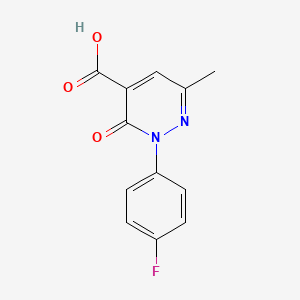 molecular formula C12H9FN2O3 B8683913 2-(4-Fluorophenyl)-6-methyl-3-oxo-2,3-dihydropyridazine-4-carboxylic acid 