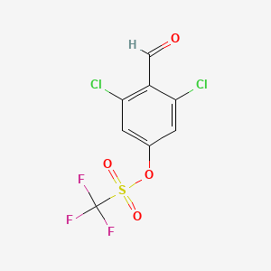 molecular formula C8H3Cl2F3O4S B8683917 3,5-Dichloro-4-formylphenyl trifluoromethanesulfonate CAS No. 634192-53-3