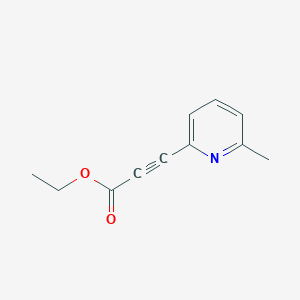 molecular formula C11H11NO2 B8683922 2-Propynoic acid, 3-(6-methyl-2-pyridinyl)-, ethyl ester 