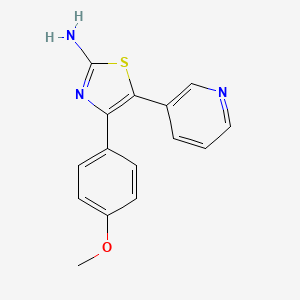 molecular formula C15H13N3OS B8683970 2-Thiazolamine, 4-(4-methoxyphenyl)-5-(3-pyridinyl)- CAS No. 97422-28-1