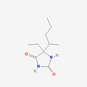 molecular formula C10H18N2O2 B8683972 2,4-Imidazolidinedione, 5-ethyl-5-(1-methylbutyl)- CAS No. 65887-89-0