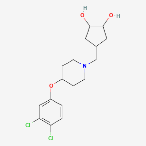 molecular formula C17H23Cl2NO3 B8684023 4-[[4-(3,4-Dichlorophenoxy)-1-piperidinyl]methyl]-1,2-cyclopentanediol CAS No. 676517-50-3
