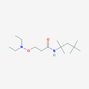 molecular formula C15H32N2O2 B8684047 3-[(Diethylamino)oxy]-N-(2,4,4-trimethylpentan-2-YL)propanamide CAS No. 112915-24-9