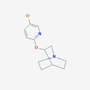 molecular formula C12H15BrN2O B8684067 3-[(5-Bromopyridin-2-yl)oxy]quinuclidine 