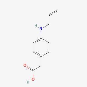 molecular formula C11H13NO2 B8684073 ACETIC ACID, 2-(p-(ALLYLAMINO)PHENYL)- CAS No. 39718-71-3