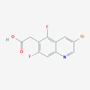molecular formula C11H6BrF2NO2 B8684085 2-(3-Bromo-5,7-difluoroquinolin-6-yl)acetic acid 