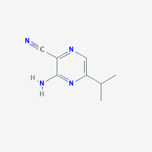 molecular formula C8H10N4 B8684105 3-Amino-5-isopropylpyrazine-2-carbonitrile 