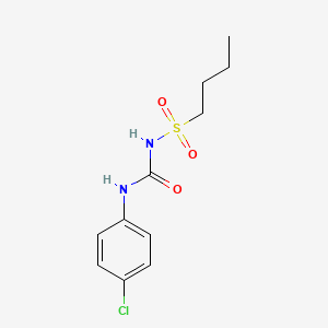 molecular formula C11H15ClN2O3S B8684112 1-Butylsulfonyl-3-(4-chlorophenyl)urea CAS No. 5454-61-5