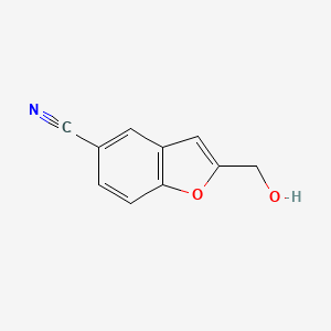 molecular formula C10H7NO2 B8684134 2-(Hydroxymethyl)benzofuran-5-carbonitrile 