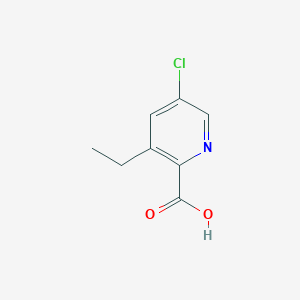 molecular formula C8H8ClNO2 B8684165 5-Chloro-3-ethyl-pyridine-2-carboxylic acid 