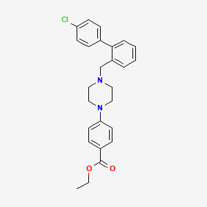 molecular formula C26H27ClN2O2 B8684173 Ethyl 4-(4-((4'-chlorobiphenyl-2-yl)methyl)piperazin-1-yl)benzoate 