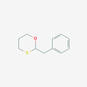 molecular formula C11H14OS B8684219 2-Benzyl-1,3-oxathiane CAS No. 66390-00-9