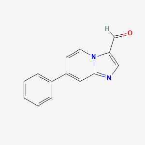 molecular formula C14H10N2O B8684253 7-Phenylimidazo[1,2-a]pyridine-3-carbaldehyde 